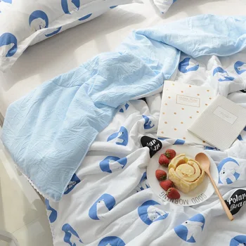 

Feather Silk Cotton Summer Cool Quilt Comfortable Home Air Conditioning Quilt Machine Washable Single Double Summer Quilt