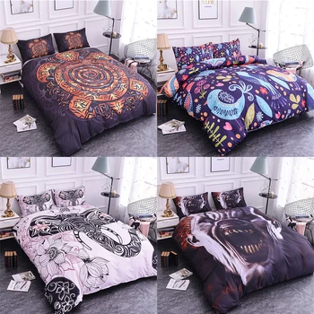 

Homesky 3D Animal Bedding Set Duvet / Quilt Cover Full Queen King sizes Bed Cover Tortoise Shark bedding set 3 pcs