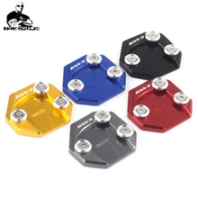Extension de béquille latérale de moto CNC, plaque de Support pour SUZUKI GSX-S 750 GSX S750 2016-2020 2019 avec Logo GSXS