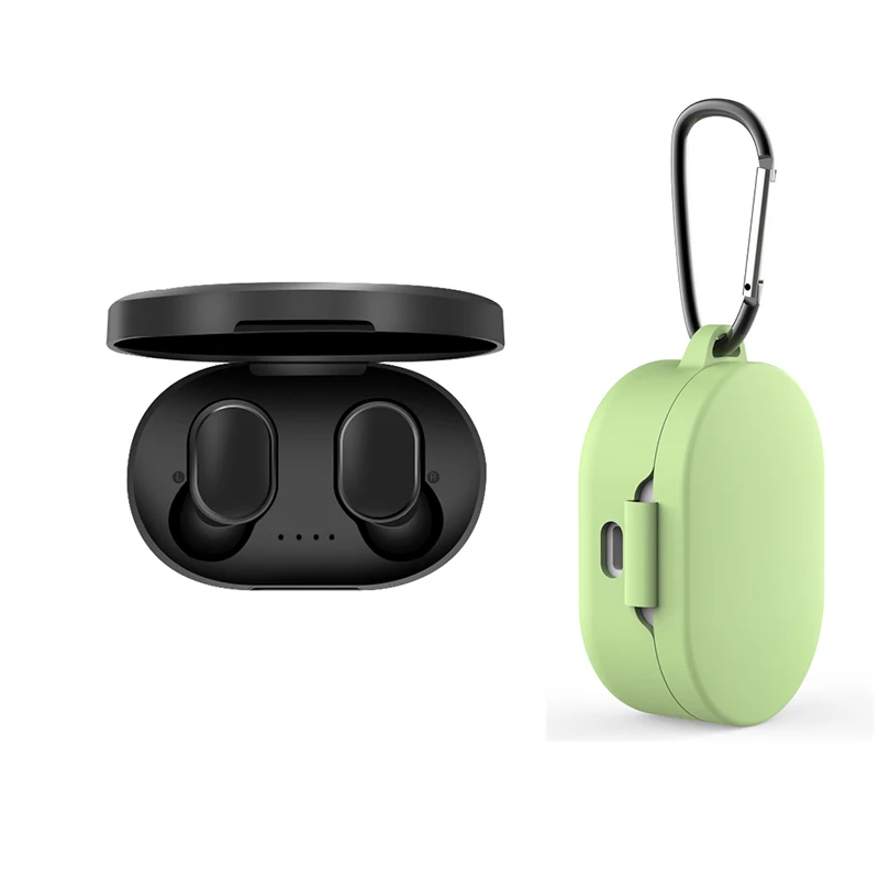 black green Беспроводные наушники для Xiaomi Redmi наушники Bluetooth 5,0 TWS наушники с шумоподавлением микрофон для iPhone huawei samsung A6S - Цвет: black green