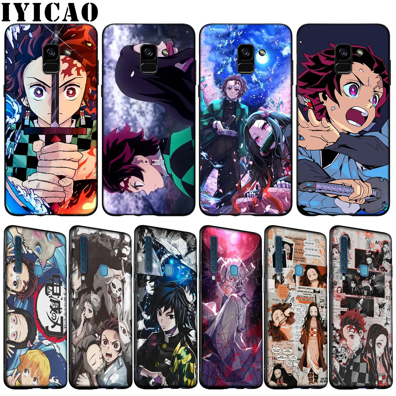 cool Demon Slayer Anime Soft Silicone Case for Samsung Galaxy A6 A7 A8 A9 2018 A3 A5 2016 2017 Note 9 8 10 Plus |