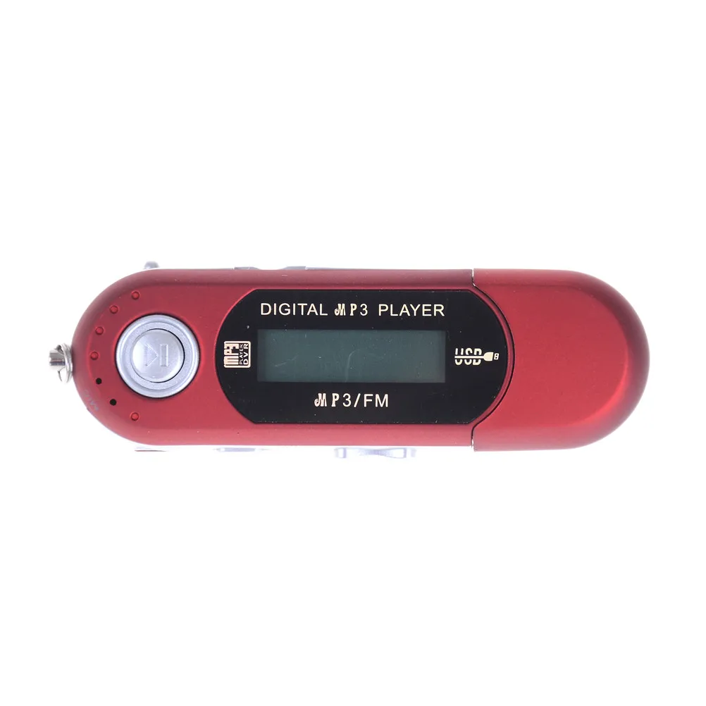 Горячий USB цифровой MP3-плеер светодиодный экран FM радио Поддержка TF карты максимальная емкость 32 Гб со встроенным 3,5 мм аудио выход Jack - Цвет: RD