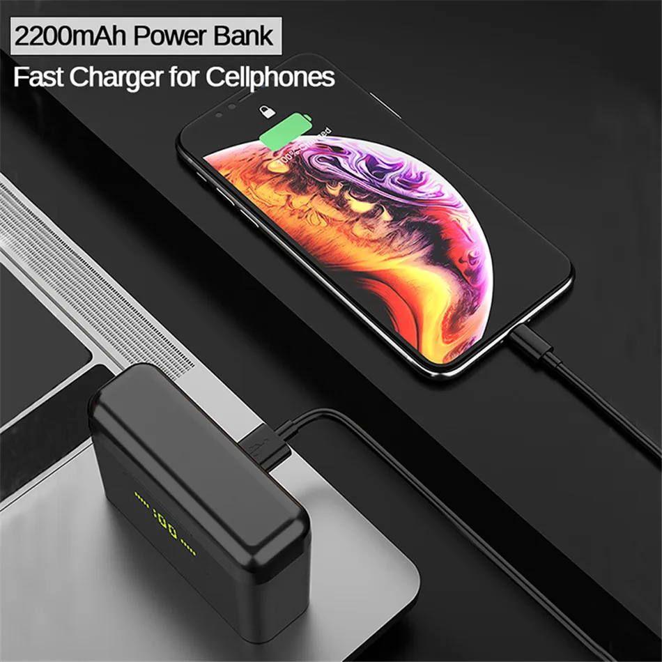 OTTWN DG509 TWS Bluetooth настоящие беспроводные наушники 5D стерео наушники светодиодный дисплей мини TWS водонепроницаемые наушники для смартфонов
