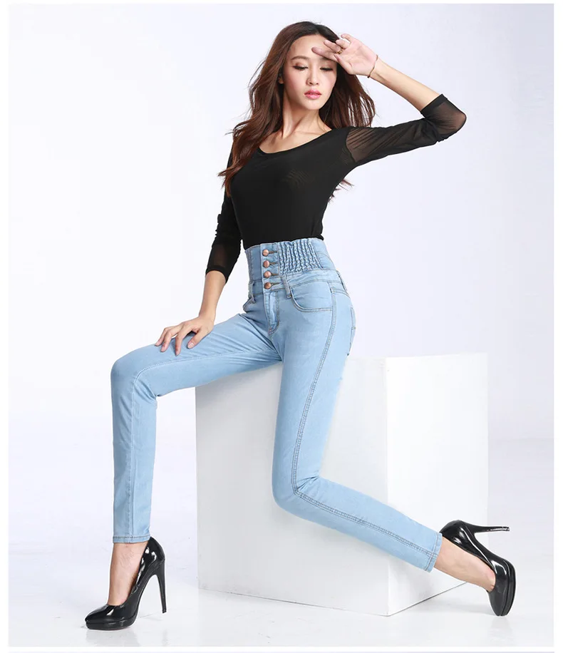 Женские зимние джинсы с высокой талией, обтягивающие штаны с флисовой подкладкой, джеггинсы с эластичной резинкой на талии, повседневные джинсы больших размеров для женщин, теплые джинсы-85