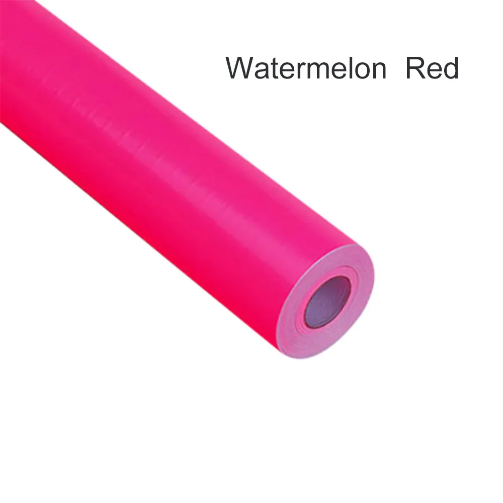 Watermelon Сплошной цвет украшения дома обои блестящая мебель восстановленные наклейки ПВХ самоклеющиеся боль съемные обои декор комнаты - Цвет: Watermelon