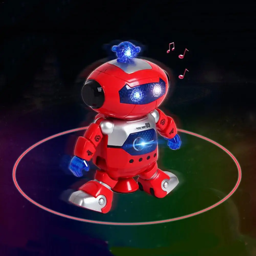 Electronic Robot Toy for Kids Support Astronaut Walking Dance 360 Degree Rotation Light Music Robot Electronic Toy Children Gift