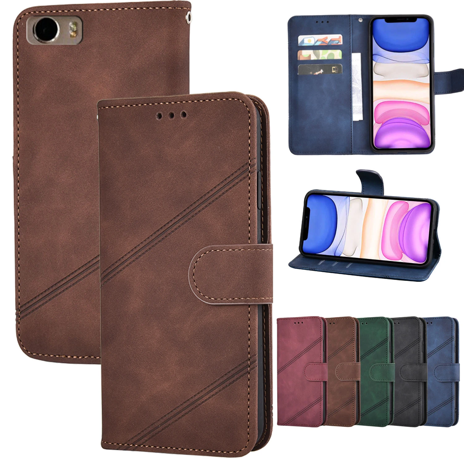 Flip Leather Wallet Case For Santin VX1 X10 FS500Z S505 P1 S10 Pro Ovvi Life Shine Back Coque Cover Protective Phone Funda | Мобильные
