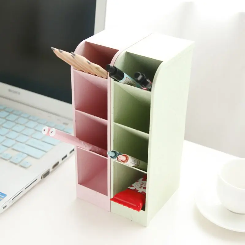 Buy Multifunction 4 Grid Desktop Pen Holder Office School Storage Case
