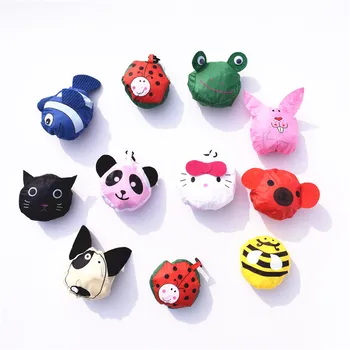 

TTLIFE Cute Travel Foldable Handbag Grocery Tote Storage Reusable Animal Shopping Bags Travel packing Organizers Recycle Handbag