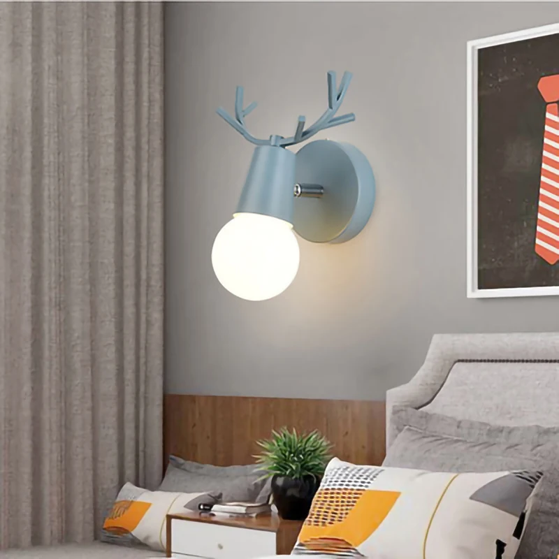 bathroom wall light fixtures Nordic Creativity antlers LED wall lamp modern indoor bedroom bedside living room lighting sconce corridor stairs light fixture bedside wall lights