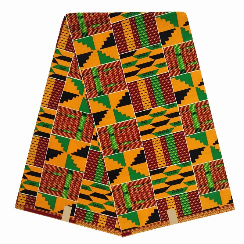 Miss L популярная африканская вощеная ткань принтом 6 ярдов/шт. Kente восковая ткань хлопок HL19S111717 - Цвет: Черный