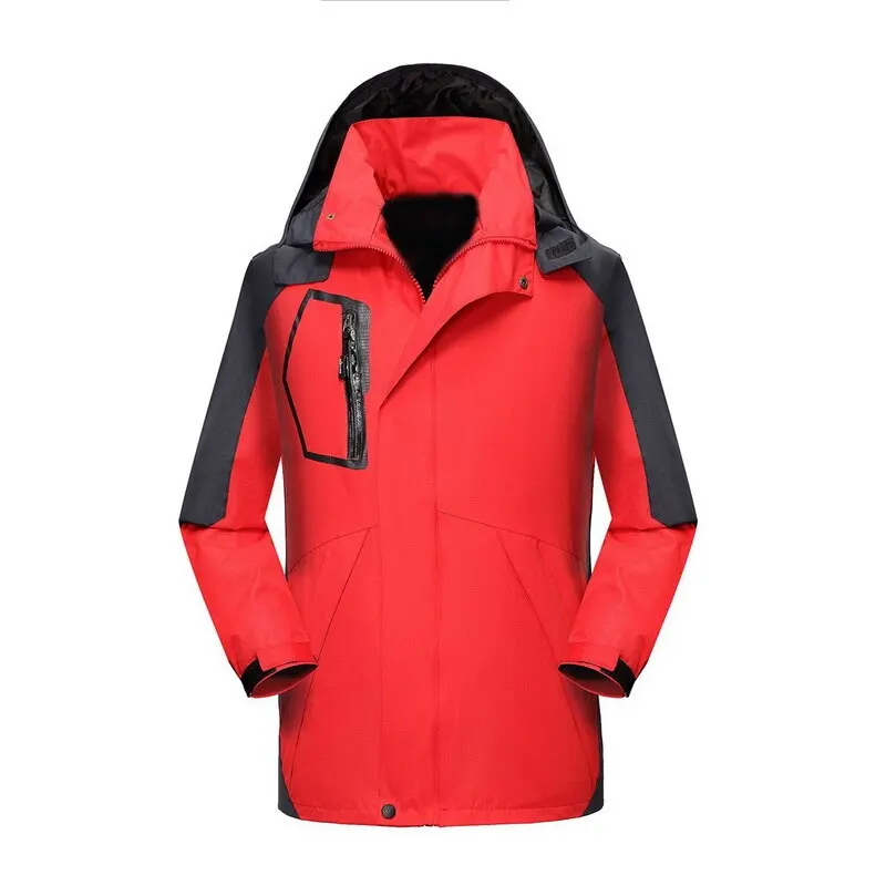 Мужская Флисовая водонепроницаемая куртка, уличная зимняя теплая спортивная куртка, повседневная мужская Свободная одежда, мужские куртки на молнии для походов и кемпинга - Цвет: color 1