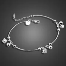 Кубок поколения пары Серебряный ножной браслет женский покрытием S925 Серебряное простое кольцо на лодыжки японские корейские ювелирные изделия