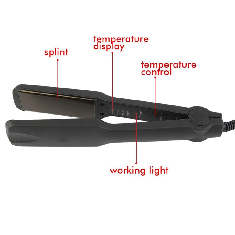 Hair Straightening Irons 4 Modes Temperature Adjustable Fast Warm-up Tourmaline Ceramic Hair Straightener for Women Home