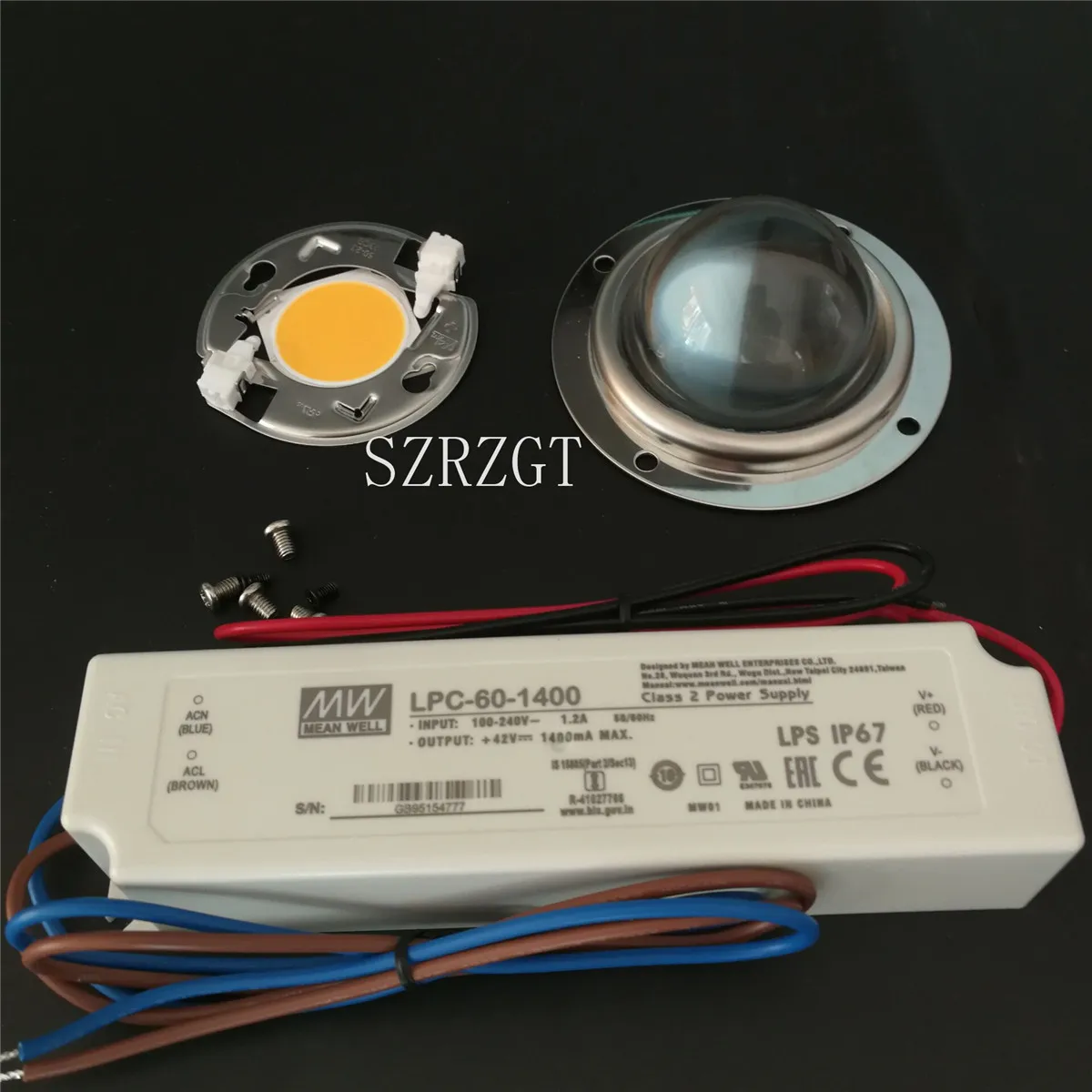

CREE COB CXB 3590 LED growth lamp 3500K/5000K 36V LED growth lamp and 100MM lens and 42V driver For promote plant growth.