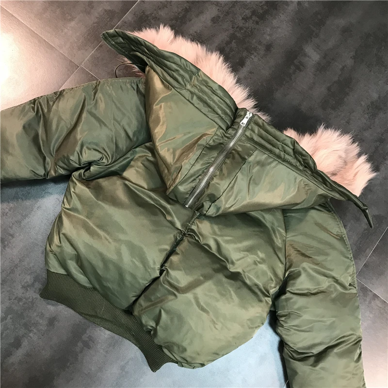 Зимние корейские новые утолщенные теплые хлопковые короткие куртки на молнии с большим лисьим мехом, парки, пальто, верхняя одежда для женщин, модная уличная одежда