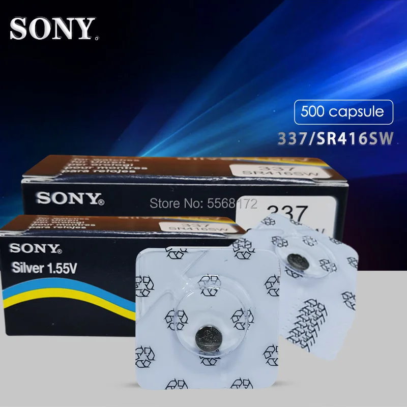 오리지널 소니 실버 산화물 배터리 SR416SW 500 버튼 코인 셀 이어폰|단추 배터리| - AliExpress