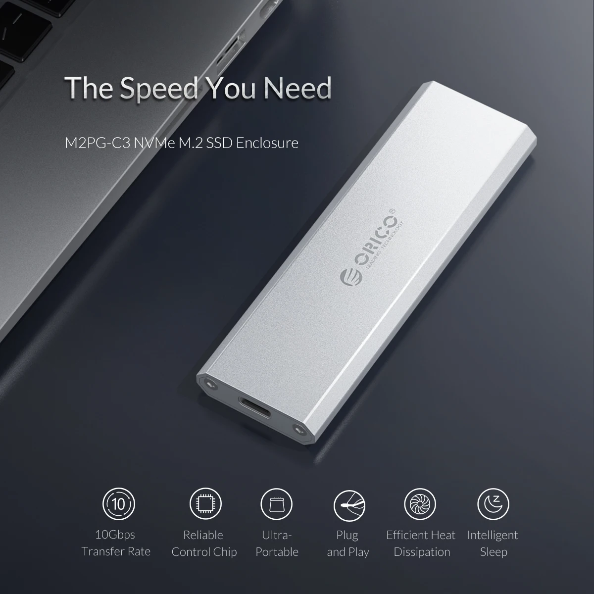 ORICO NVME M.2 корпус M.2 для usb type C 3,1 SSD адаптер M2 SSD Чехол Поддержка UASP 10 Гбит/с для NVME PCIE SSD диск коробка