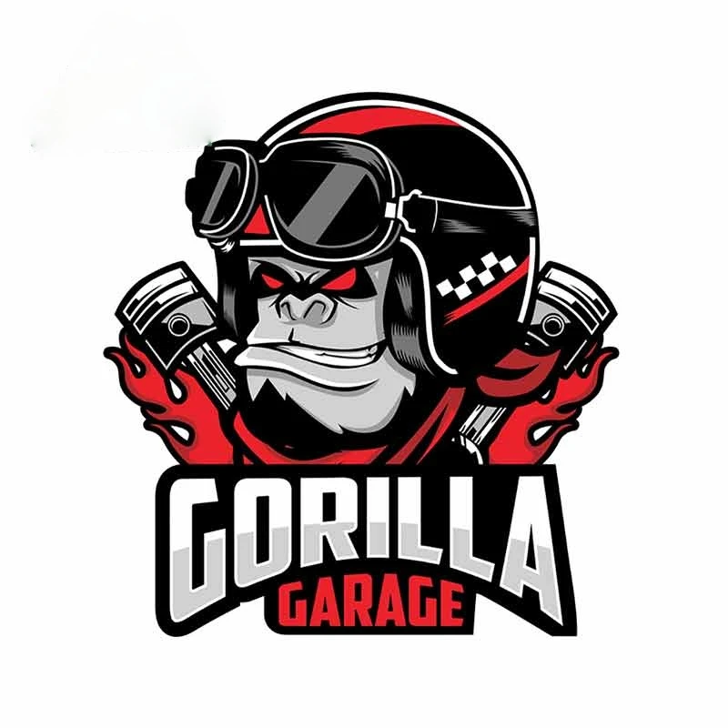  JuYouHui Exterior Accessories Decal Creative Gorilla Cartoon Car Sticker Fashion Animation Decals Racing Rally Decoration