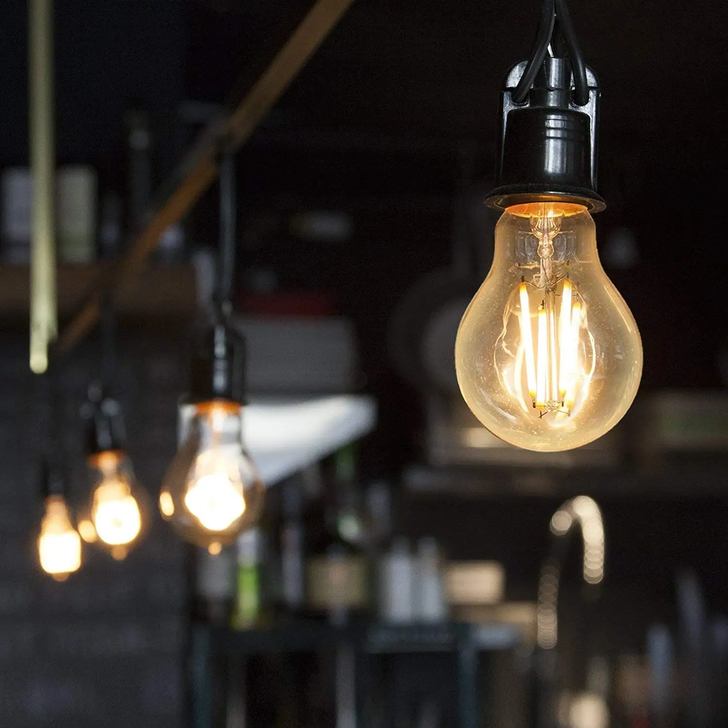 Лампа Эдисона, Ретро стиль, лампада, Ретро лампа накаливания, ампула 40 Вт, 220 В, A60, светодиодный светильник накаливания, подвесной светильник, лампы(4 упаковки