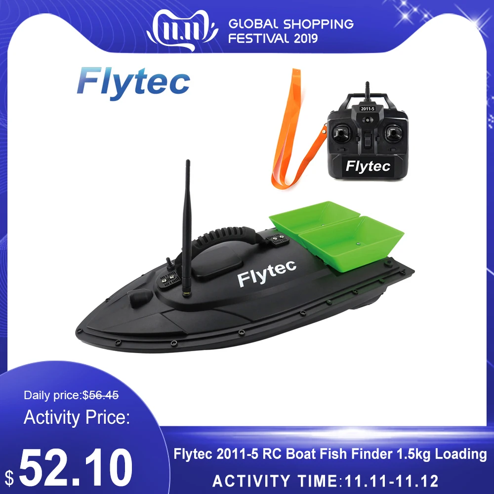 

Flytec 2011-5 RC Boat Fish Finder 1.5kg Loading Remote Control Fishing Bait Boat RC Boat KIT Version DIY RC Boat
