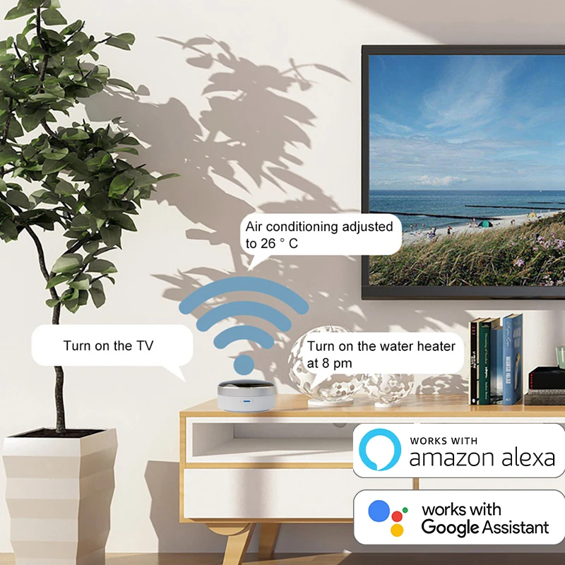 Tuya Smart Home Intelligent Room Wifi Universal IR Remote Control Supports Siri,Alexa, Google Home smart infrared remote