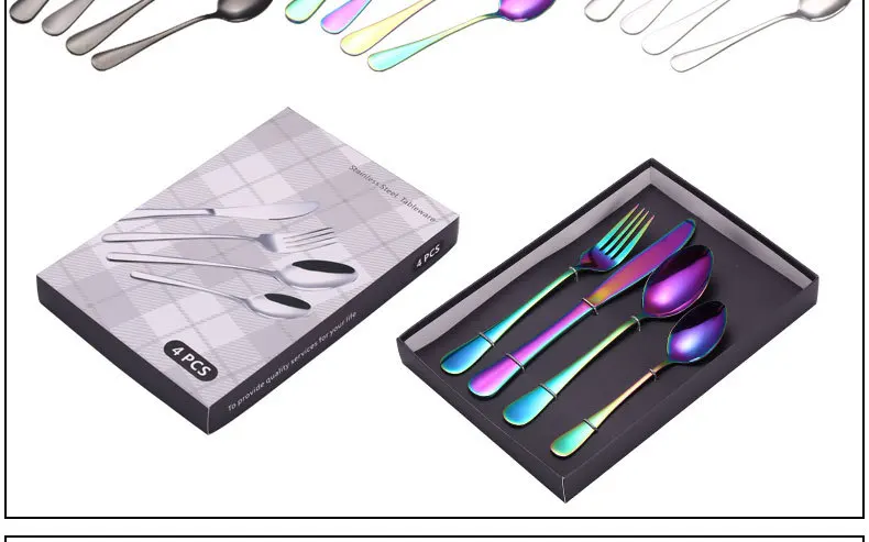 Stainless Steel Knife, Fork And Spoon Set Spoon Chopsticks Portable Tableware Set Gift Western Food Steak Knife And Fork Two-Pie