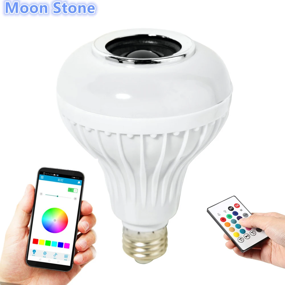 IP44 Bluetooth динамик WiFi Смарт RGB E27 BulbLamp Dimmable светодиодный беспроводной музыкальный лампочка светильник изменение цвета через-WiFi управление через приложение