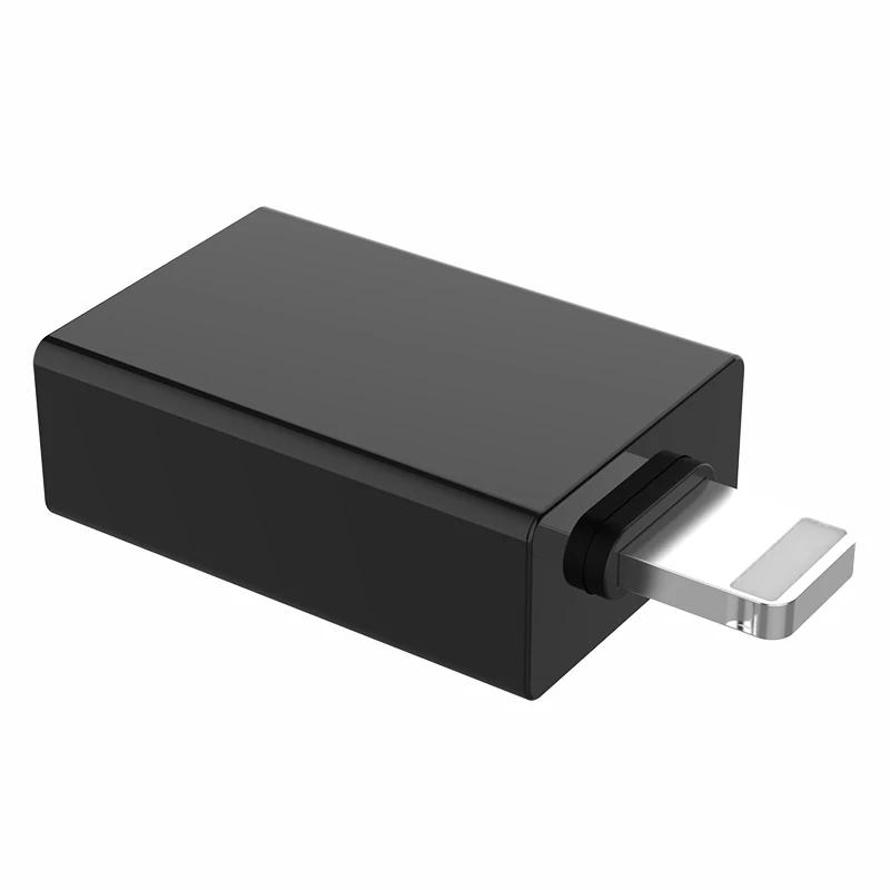 Черный 8 Pin к USB OTG адаптер для iPhone мобильный телефон OTG кабель для iPhone IOS10.2 ниже адаптер для мыши U диск флэш-карты ридер - Цвет: Черный