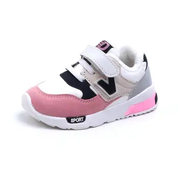 

Kids Warm Shoes for Boys Girl Children Casual Sneakers Baby Girl Breathable Soft Running Sports Shoe Pink Gray