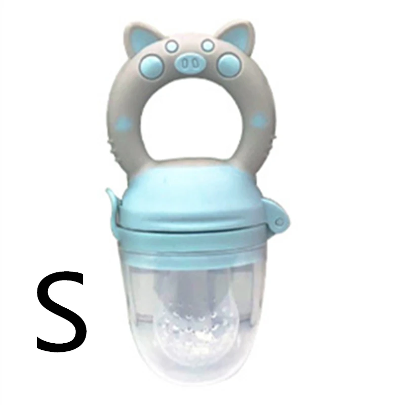 gray-blue S Соска для кормления свежих продуктов, соска для кормления детей, кормушка для фруктов, соски для кормления, безопасные детские принадлежности, соска, бутылочки - Цвет: gray-blue S