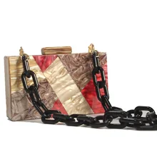 Жемчужная акриловая Геометрическая женская сумка-мессенджер, женская сумка через плечо с цепочкой, маленькая сумка с клапаном для покупок, акриловая коробка, клатч, ручная сумка