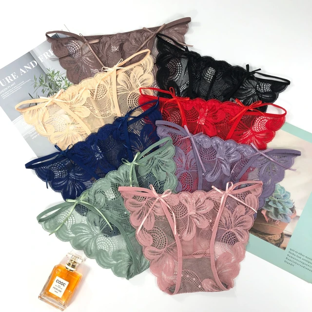 French Panty Women's Underwear Sexy Lace Panties Fashion Hollow Out Comfort  Briefs Low Waist Seamless G-String Lingerie - AliExpress