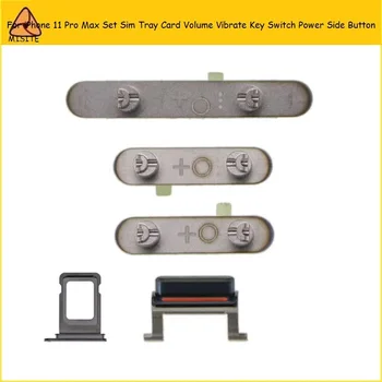 

10Pcs/Lot Set Housing Sim Card Tray Slot Holder For iPhone 11Pro Max Volume Vibrate Key Switch Power Lock Side Buttons Parts