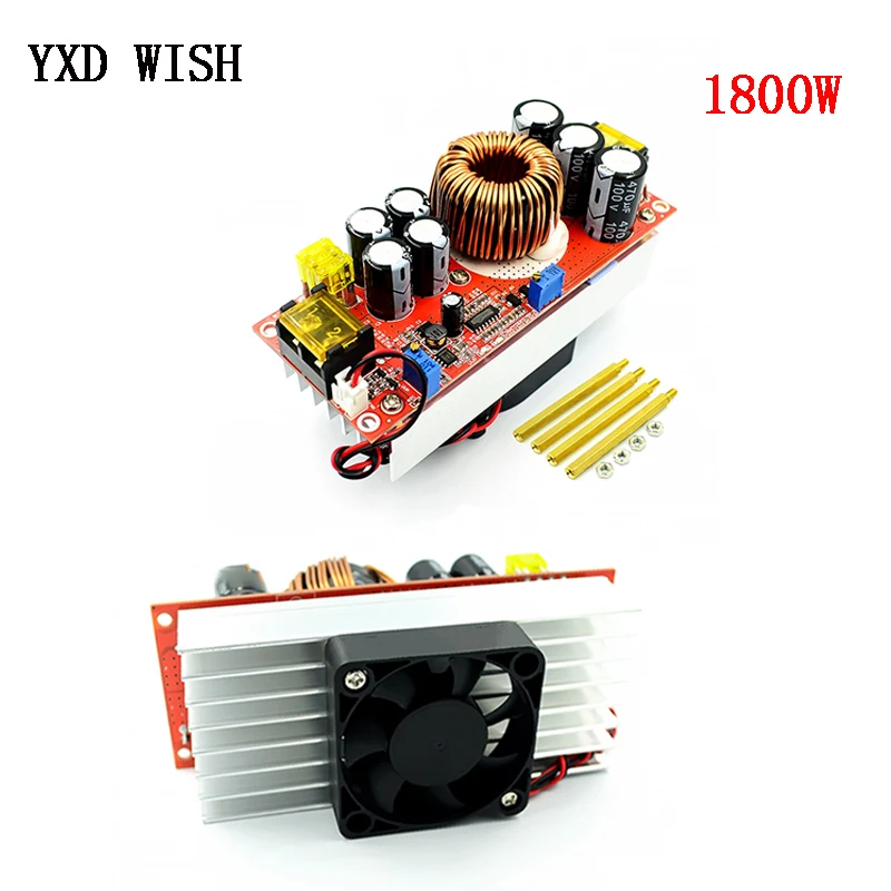 1800W 40A DC-DC Constant Voltage Constant High Current DC Boost Converter Boosts 10-60V to 12-90V Boost Power Regulator Module