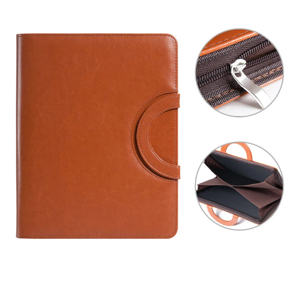

A4 Fichario File Folder Handle Document Case Manager Padfolio Business Office Organizer File Cabinet Holder Zipper Briefcase Bag