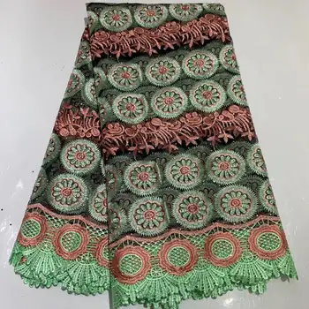 

peach/Green African Lace Fabric 2020 High quality Stones with Embroidery Nigerian Lace Fabric For Women French Mesh Lace Fabric