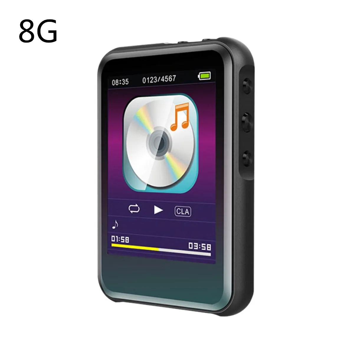 Bluetooth MP3 MP4 музыкальный плеер Walkman Стерео FM радио мини видео портативный металлический плейер с диктофоном 2,4 дюймов lcd Full - Цвет: 8G