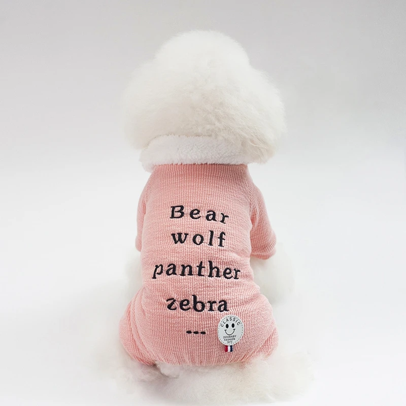 Cute Blue Pink Green Dog Clothes Soft Pets Puppy Cat Coat Jacket Winter Warm Dogs Ropa Kawaii Costumes for Small Puppies