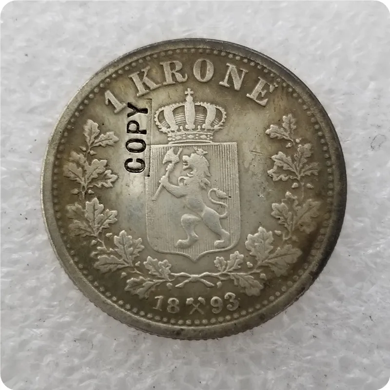 1893 1875-1904 NORWAY 1 KRONE COINS COPY - Цвет: 1893