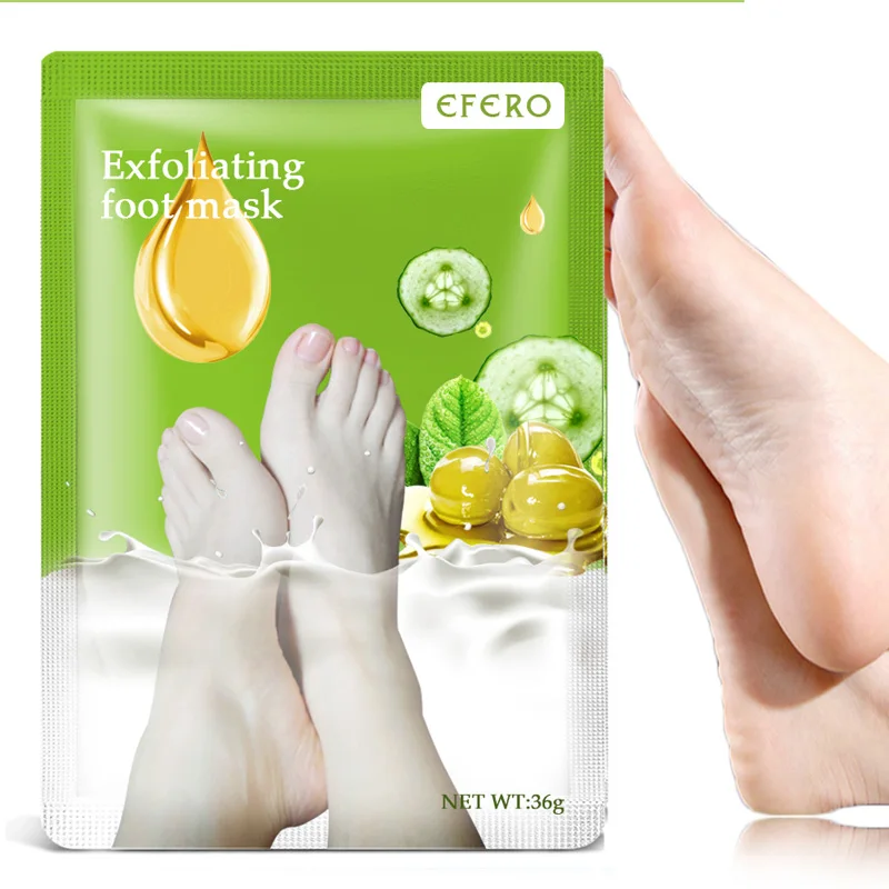 

8Packs=16Pcs EFERO Foot Mask Moisturizing Whitening Nourishing Anti Heel Crack Foot Spa Pedicure Socks Feet Care Peeling Mask