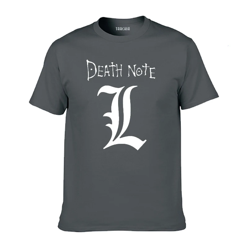 Футболка мужская хлопковая с коротким рукавом круглым вырезом и принтом DEATH NOTE |