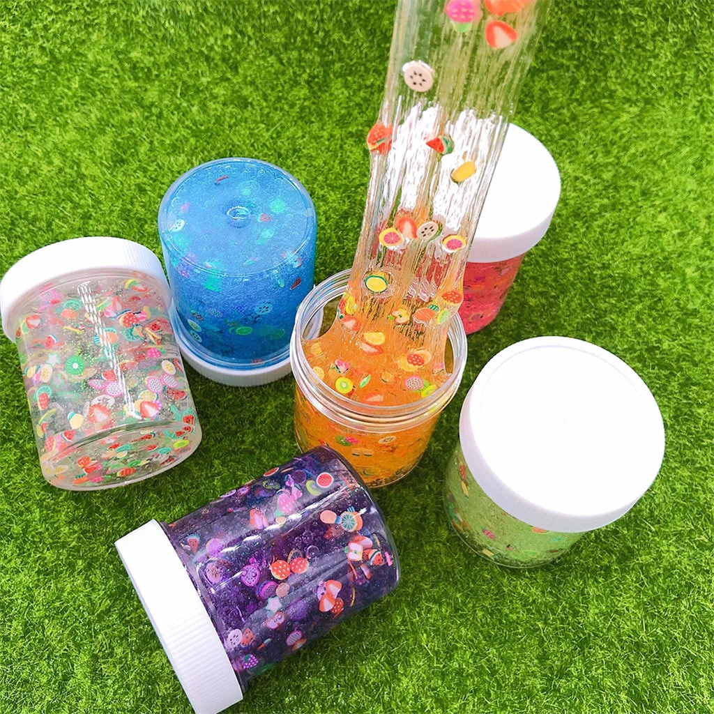 DIY градиент Цвет вспенивания глины с оболочкой аксессуары Slime Детский пластилин игрушка смешивания Цвет Фул грязь DIY фрукты игрушки Bubble подарок T814