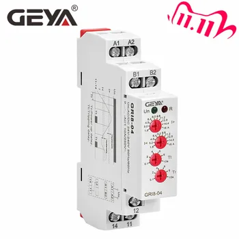 Free Shipping GEYA GRI8-04 Over Current and Under Current Protection Relay 0.05A 1A 2A 5A 8A 16A Current Monitoring Device geya gri8 01 current monitoring relay current range 8a 16a ac24v 240v dc24v overcurrent protection relay