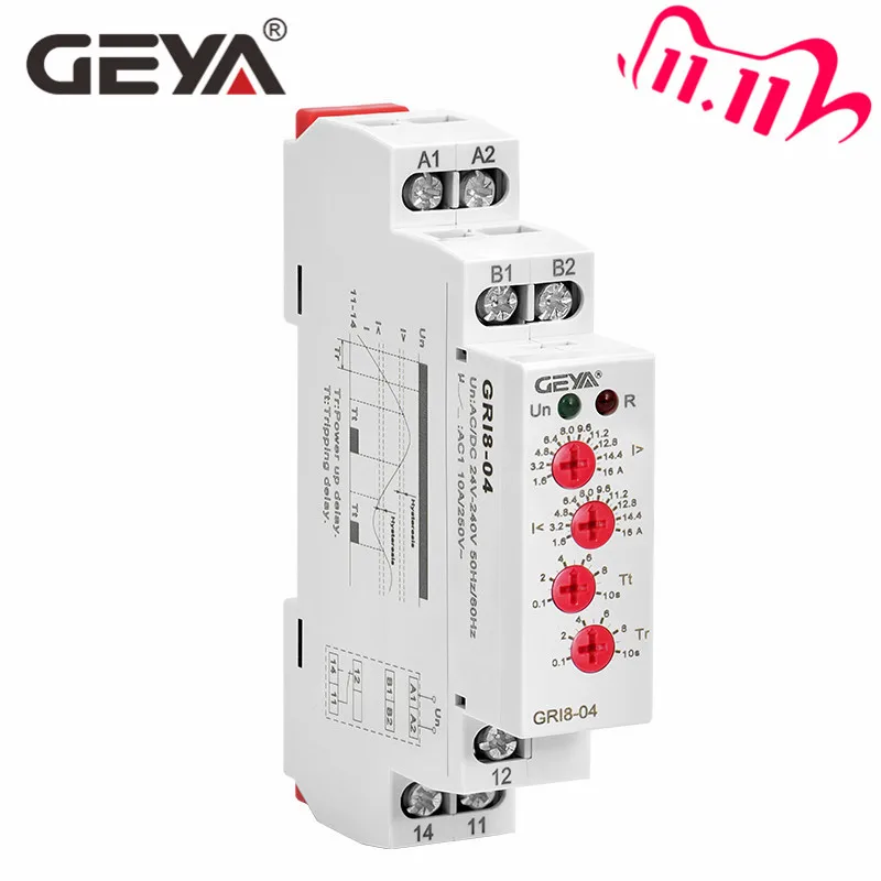 Бесплатная доставка реле защиты GEYA от перегрузки по току и устройство