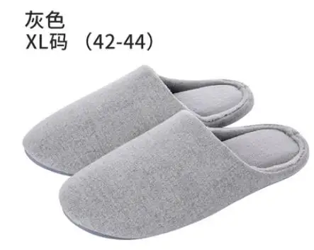 Xiaomi/пара хлопковых шерстяных тапочек домашняя теплая Домашняя обувь с бархатной нескользящей толстой подошвой; зимняя хлопковая обувь - Цвет: Wool grey XL
