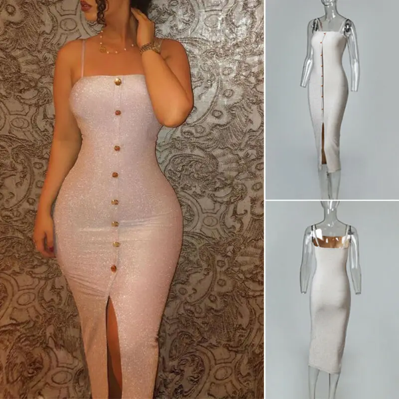 Новое поступление женские сексуальные блестящие облегающие повседневные платья