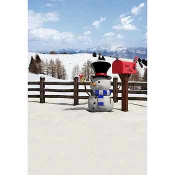 

Photography Backdrop Standing Guard Snowman Birthday Background Photo Studio Portrait Baby Shower Festival Decoration Banner
