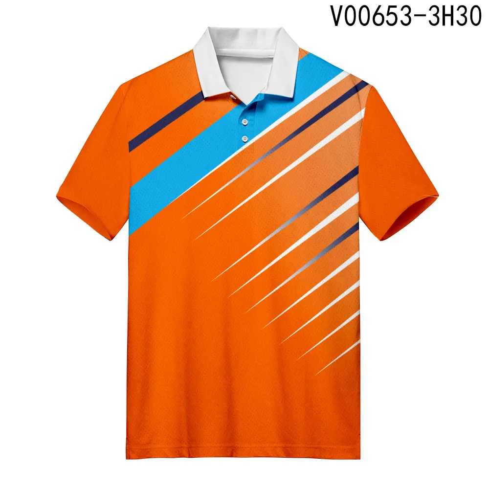 WAMNI Men Business Polo Shirt Casual Bodybuilding Sport polo homme de marque haute qualite Turn-down Collar Gradient S-4XL - Цвет: V00653