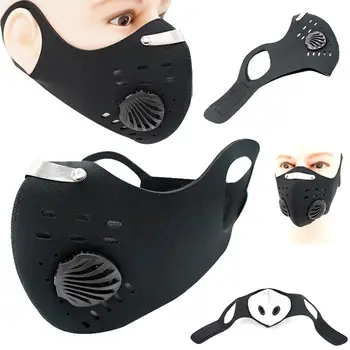 

Anti-PM2.5 Mask With Valve Anti-fog and Activated Carbon Dustproof Windproof Bicycle Mask Mountain Bike Air Valve Riding Mask
